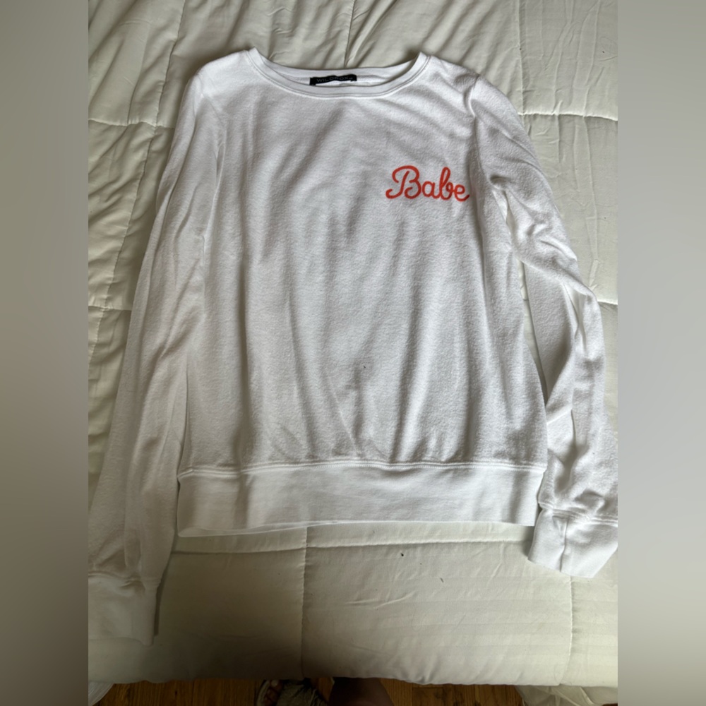 Wildfox White Top with Red Script